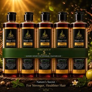 Premium Herbal Hair Oil - 5 Bottles (Ultimate Mega Saver)